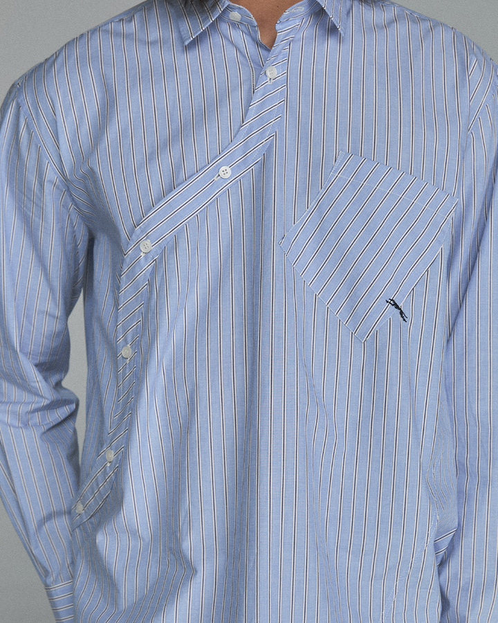 GH CURVED PLACKET STRIPE SHIRT