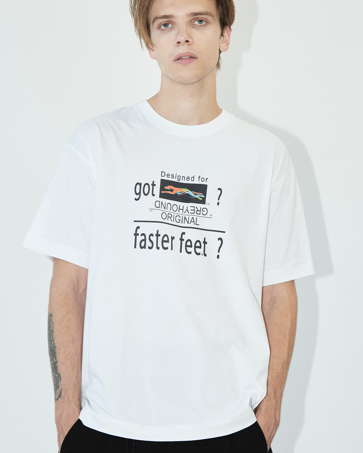 "FASTER FEET" T By GREYHOUND