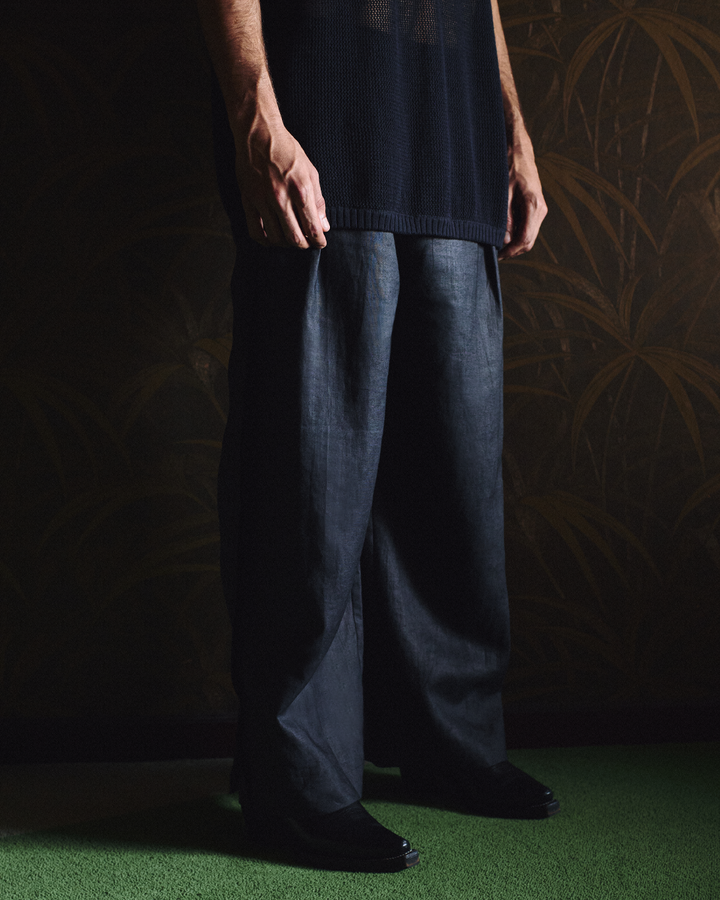 GH REVERSE SIDE LINEN PANTS