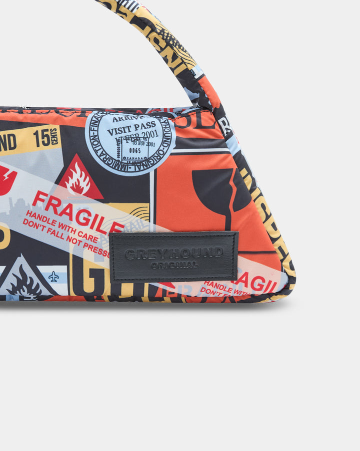 GH TRIANGLE PRINTED PUFFER BAG