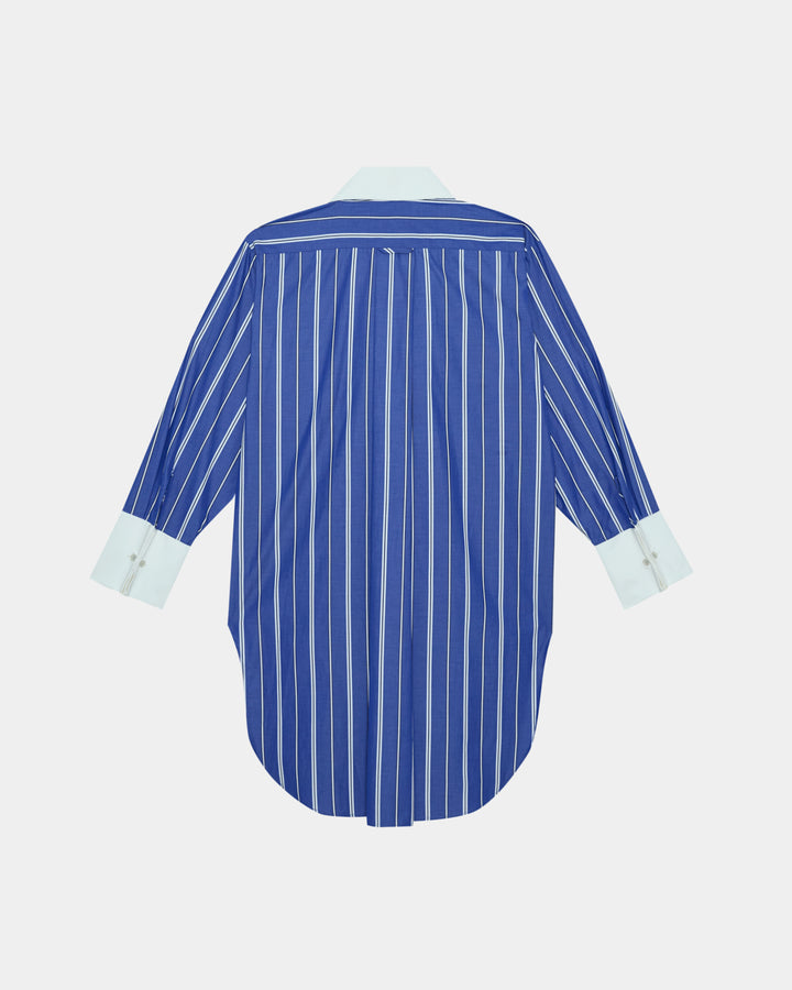 GH OVERSIZED COLLAR PIN STRIPE SHIRT