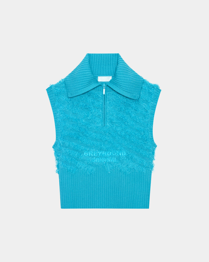 GH TEXTURED TURTLE NECK KNITTED TANK