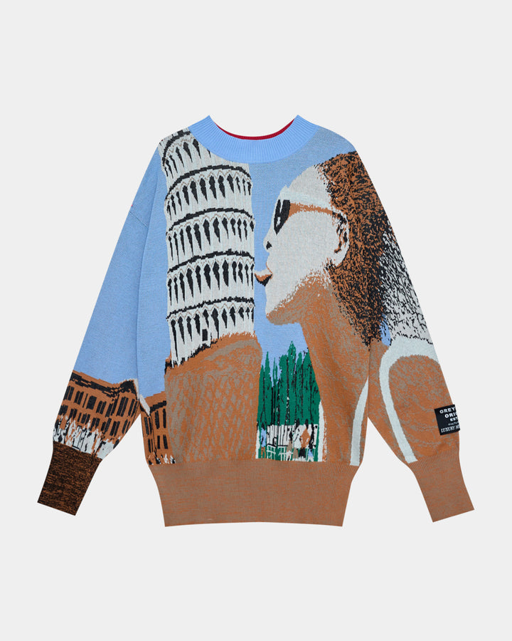 GH TOWER OF PISA OVERSIZED SWEATER