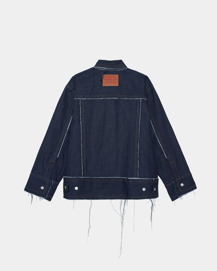 GH OVERSIZED POCKET RAW DENIM JACKET