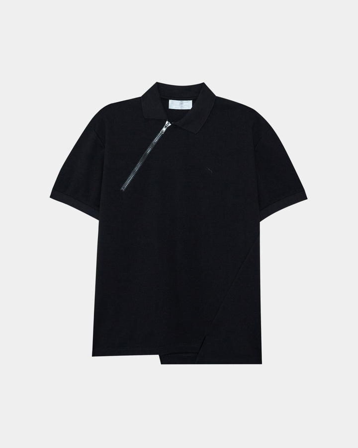 GH OBLIQUE ZIP UP POLO