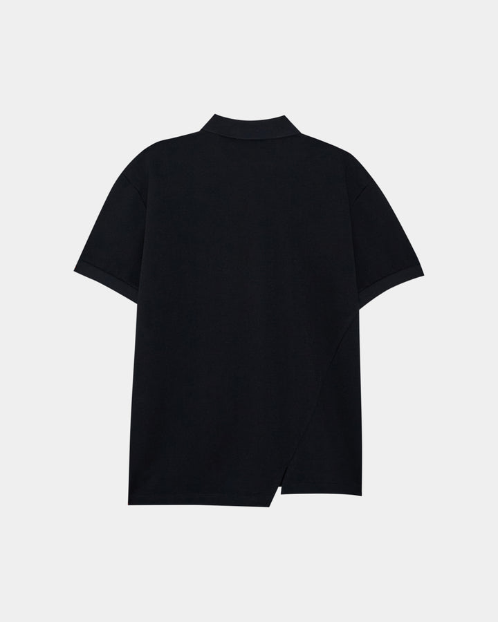 GH OBLIQUE ZIP UP POLO