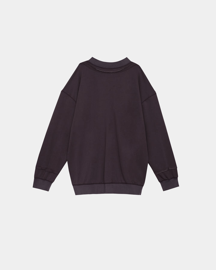 GH DOUBLE-LAYER RAW CUT SWEATER